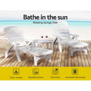 Gardeon Sun Lounger Folding Chaise Lounge Chair Wheels Patio Outdoor Furniture - RnR Galore