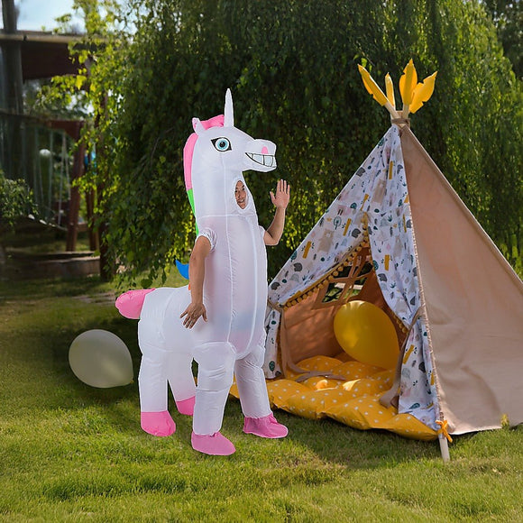 Giant Unicorn Fancy Dress Fan Inflatable Costume Suit - RnR Galore