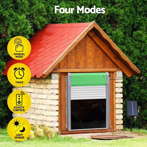 Giantz Automatic Chicken Coop Door Opener Cage Closer Timer Light Sensor - RnR Galore