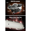 Giantz Chainsaw Petrol 92CC 24" Bar Commercial E - Start Pruning Chain Saw - RnR Galore