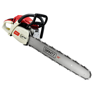 Giantz Chainsaw Petrol 92CC 24" Bar Commercial E - Start Pruning Chain Saw - RnR Galore