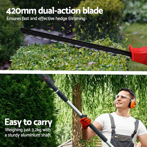 Giantz Cordless Pole Hedge Trimmer Garden Pruner Electric Cutter - RnR Galore