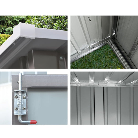 Giantz Garden Shed 2.31x1.31M Sheds Outdoor Storage Tool Metal Workshop Shelter Double Door - RnR Galore