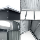 Giantz Garden Shed 2.38x1.31M w/Metal Base Sheds Outdoor Storage Tool Workshop Sliding Door - RnR Galore