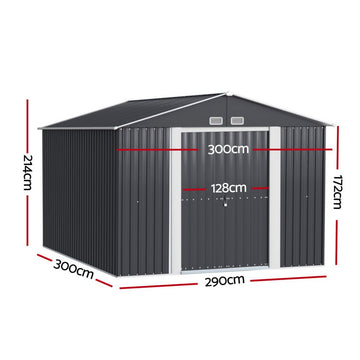 Giantz Garden Shed 3x3M Outdoor Storage Tool Workshop House Shelter - RnR Galore
