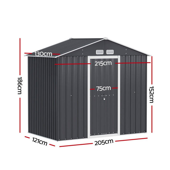 Giantz Garden Shed Outdoor Storage 2.15x1.3M Tool Workshop House Shelter Sliding Door - RnR Galore