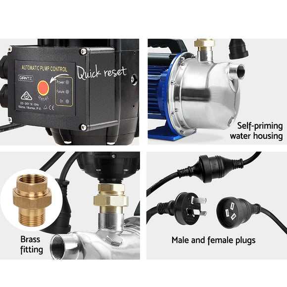 Giantz Garden Water Pump Jet High Pressure Stage Controller Garden Irrigation - RnR Galore