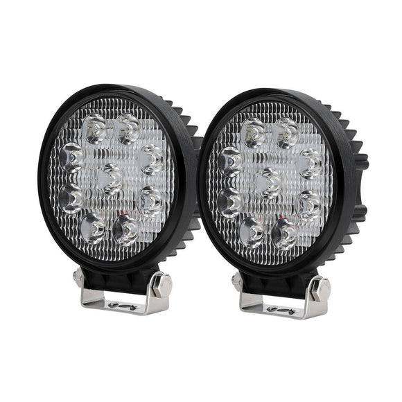 Giantz Pair LED Driving Lights 4.5 Inch Flood Spot Lights Car Truck SUV 12V 24V - RnR Galore
