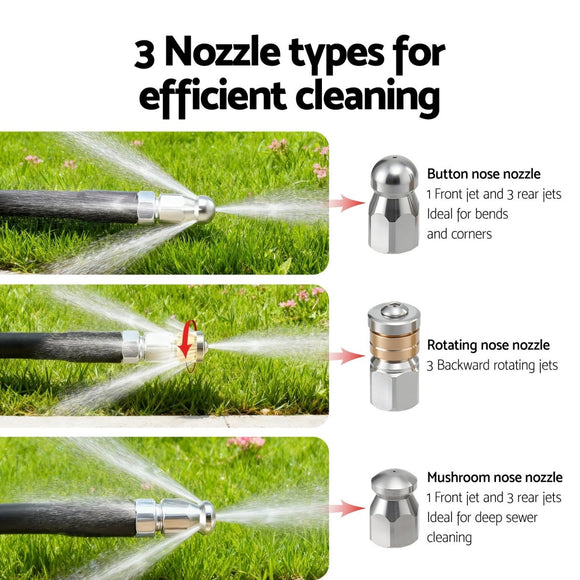 Giantz Pressure Washer Hose 30M 5800PSI Power Replacement Extension 1/4'' Quick Connect - RnR Galore