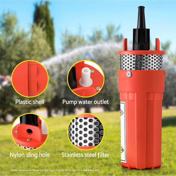 Giantz Submersible Solar Water Pump 24V 70M Head Deep Well Bore Self - priming - RnR Galore