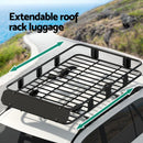 Giantz Universal Car Roof Rack Basket Luggage Vehicle Cargo Carrier 160cm Black - RnR Galore