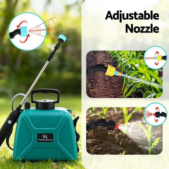 Giantz Weed Sprayer Garden Sprayer USB Charging Electric Shoulder Sprayer 5L - RnR Galore