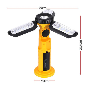 Giantz Work Light Rechargeable USB Cordless LED Lamp Hook Rotation Folding - RnR Galore