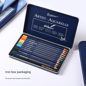 Giorgione Artist Watercolour Pencils 120 - Color Set - Premium Water Soluble Colored Pencils for Art & Drawing with Tin Case - RnR Galore