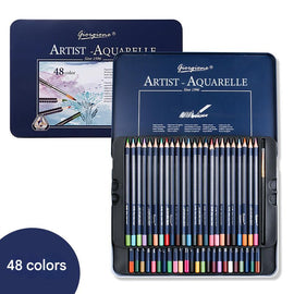 Giorgione Artist Watercolour Pencils 48 - Color Set - Premium Water Soluble Colored Pencils for Art & Drawing with Tin Case - RnR Galore