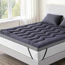 Giselle 5cm Mattress Topper Pillowtop toppers Bamboo Charcoal Queen - RnR Galore