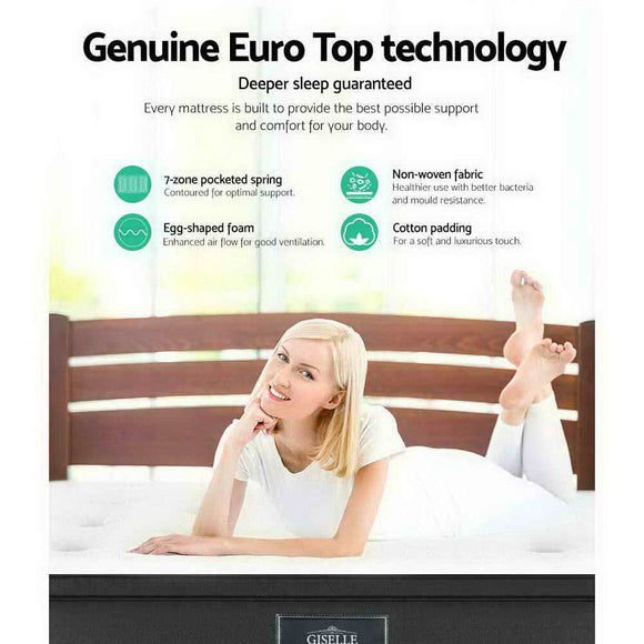 Giselle Bedding 34cm Mattress Euro Top King - RnR Galore