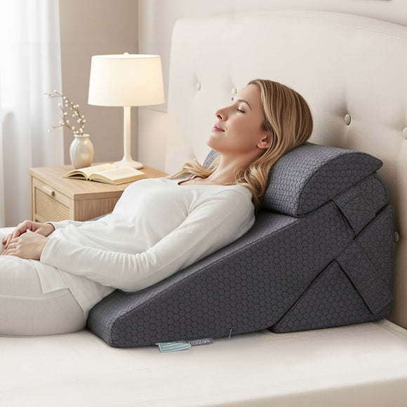 Giselle Bedding Adjustable Wedge Pillow Grey - RnR Galore