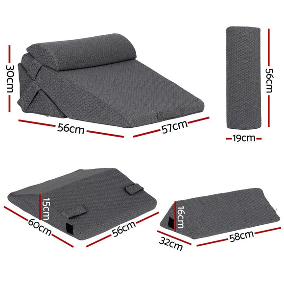 Giselle Bedding Adjustable Wedge Pillow Grey - RnR Galore