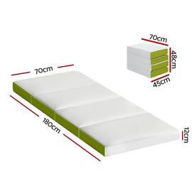 Giselle Bedding Foldable Mattress Folding Foam Single Green - RnR Galore
