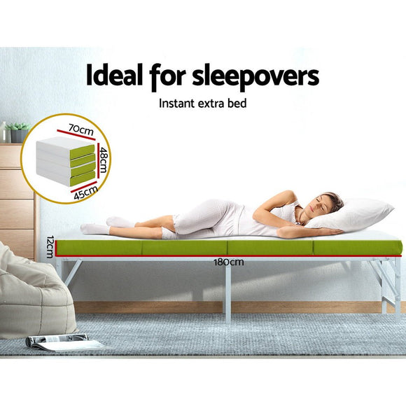 Giselle Bedding Foldable Mattress Folding Foam Single Green - RnR Galore