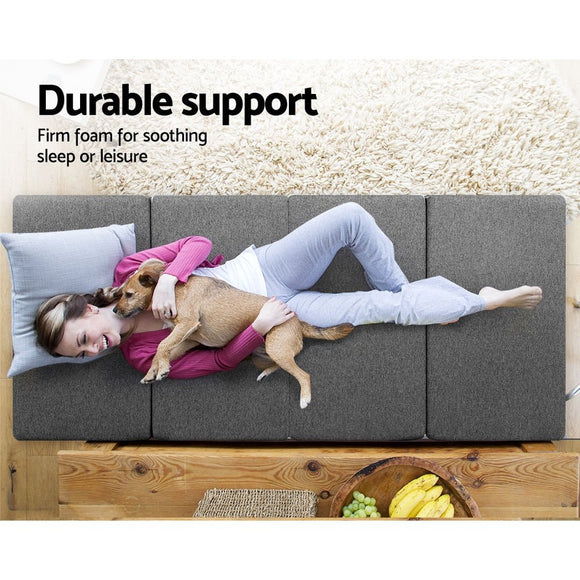 Giselle Bedding Foldable Mattress Folding Foam Single Grey - RnR Galore