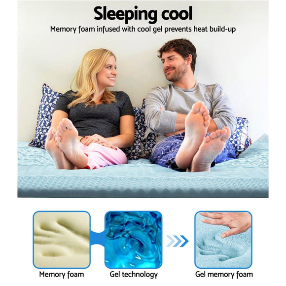 Giselle Bedding Memory Foam Mattress Topper 7 - Zone 8cm Single - RnR Galore