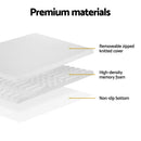 Giselle Bedding Memory Foam Mattress Topper 7 - Zone Airflow Pad 8cm Queen White - RnR Galore