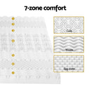 Giselle Bedding Memory Foam Mattress Topper 7 - Zone Airflow Pad 8cm Single White - RnR Galore