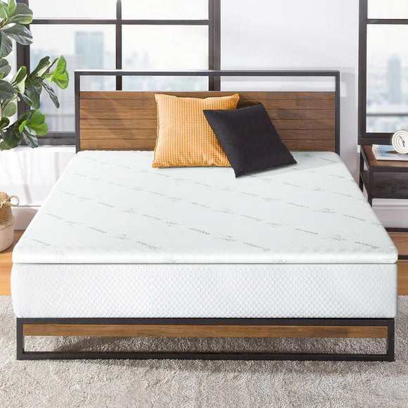 Giselle Bedding Memory Foam Mattress Topper Cool Gel Bed Mat Bamboo 10cm Double - RnR Galore