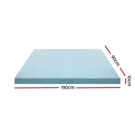 Giselle Bedding Memory Foam Mattress Topper Cool Gel Bed Mat Bamboo 10cm Single - RnR Galore