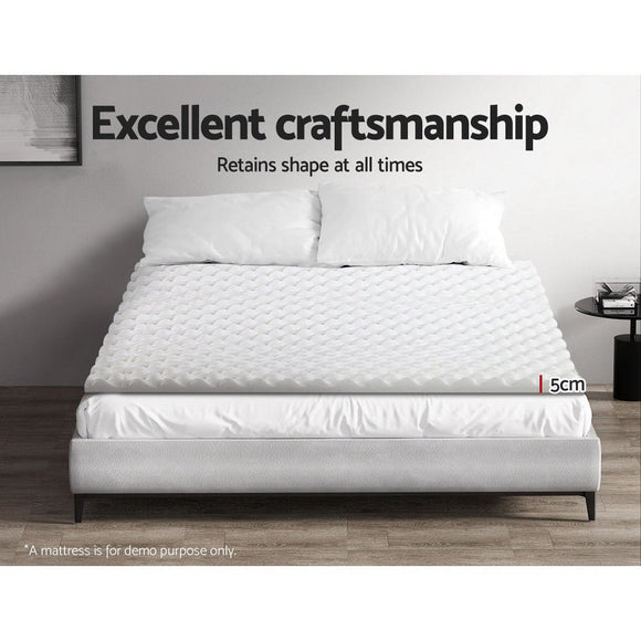 Giselle Bedding Memory Foam Mattress Topper Egg Crate 5cm Queen - RnR Galore