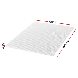 Giselle Bedding Memory Foam Mattress Topper Egg Crate 5cm Single - RnR Galore