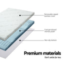 Giselle Memory Foam Mattress Topper 7 - Zone 8cm King Single - RnR Galore