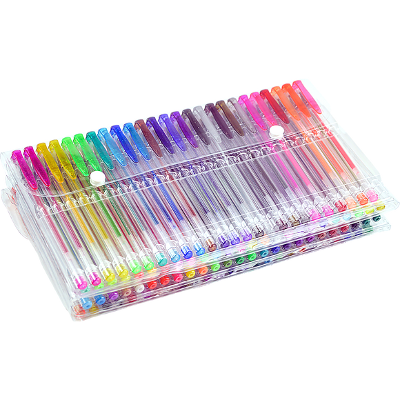 Glitter Gel Pens (100 pack) with 2.5X More Ink - Craft, Kids & Adult Colouring - RnR Galore