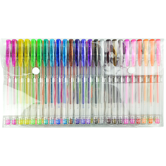 Glitter Gel Pens (100 pack) with 2.5X More Ink - Craft, Kids & Adult Colouring - RnR Galore