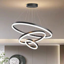 Gold 4 Rings Minimalist LED Pendant Light Adjustable Circular Chandelier - RnR Galore