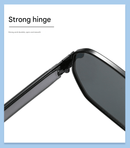 Gold Frame and Brown Lenses Modern Retro Geometric Sunglasses - Chic Metal Frame with UV400 Lenses and Black PU Leather Protective Case - RnR Galore
