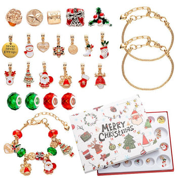 Golden 24 - Day DIY Christmas Advent Calendar Jewelry Ki - RnR Galore