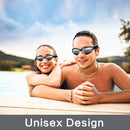 Gray Swim Goggles Set with Cap, Nose Clip, Earplugs & Case: Anti - Fog UV Protection for Men & Women - RnR Galore