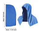 Green 5 - Pack Instant Cooling Towel Set - UPF Sun Protection Hooded Ice Towels for Sports & Outdoor Activities - RnR Galore