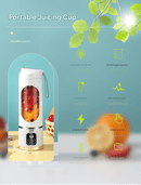Green 7.4V Portable Blender Smoothie Maker 450ml Wireless Rechargeable Juicer Cup with 12 - Blade Stainless Steel Cutter, LED Digital Display, USB Charging Personal Blender for Travel Gym Office Home - RnR Galore