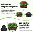 Green Fingers 5 Tier Vertical Garden Planter, Stackable Planters with 4 Wheels, Black, Raised Garden Bed, Garden Tower Indoor Outdoor, Auto Drainage System, for Strawberries, Herbs, Flower, Vegetables - RnR Galore