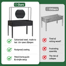 Green Fingers Elevated Metal Garden Bed Kit w Mini Greenhouse Cover 116x60cm Stand - Up Height Trellis - RnR Galore