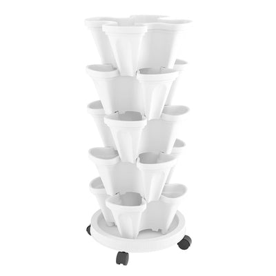 Green Fingers Garden Bed 5 Tier Vertical Garden Strawberry Stackable Planters Herbs Petunias - RnR Galore