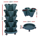 Green Fingers Garden Bed 5 Tier Vertical Garden Strawberry Stackable Planters Herbs Petunias - RnR Galore