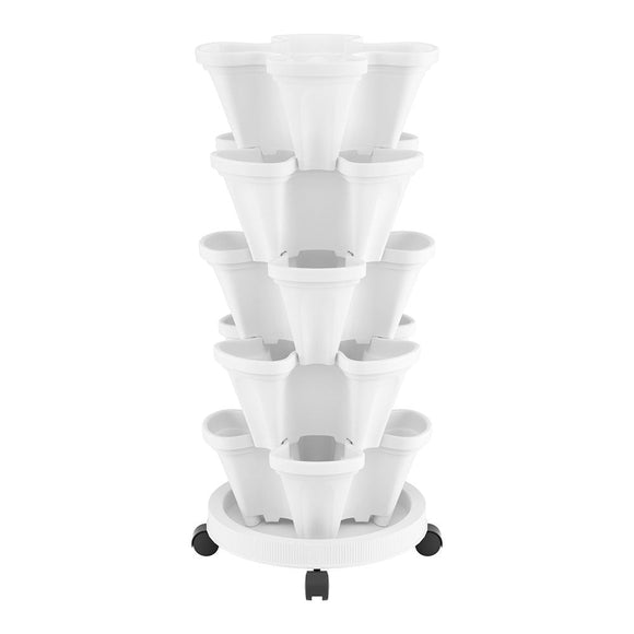 Green Fingers Garden Bed 5 Tier Vertical Garden Strawberry Stackable Planters Herbs Petunias - RnR Galore