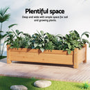 Green Fingers Garden Bed 65x33x16cm Wooden Planter Box Raised Container Growing - RnR Galore