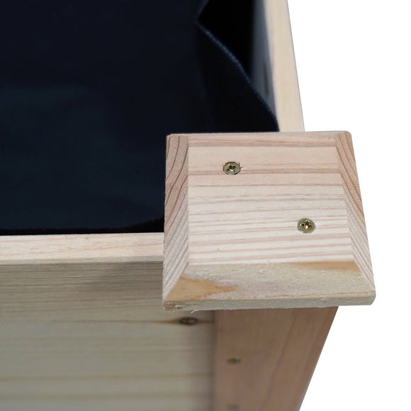 Green Fingers Garden Bed Elevated 120x60x80cm Wooden Planter Box Raised Container - RnR Galore