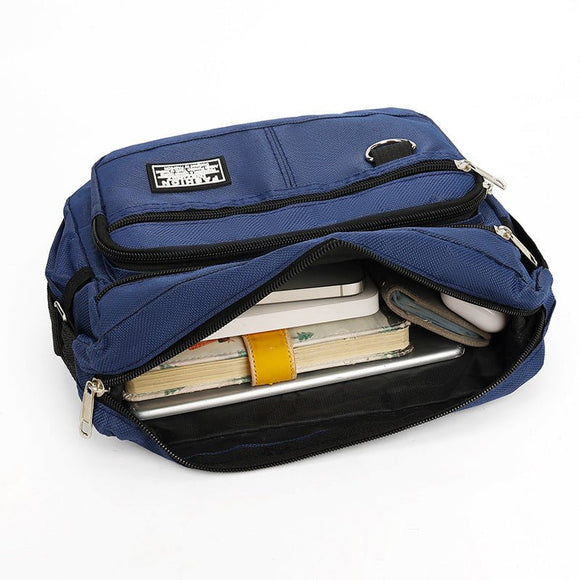 Green Men's Waterproof Oxford Cloth Crossbody Bag - Durable Anti - Theft Shoulder Backpack for Business, Travel & 10 - inch Tablet - RnR Galore